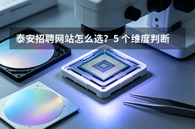 泰安招聘网站怎么选？5 个维度判断一个平台值不值得用