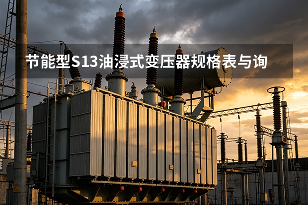 节能型S13油浸式变压器规格表与询价入口